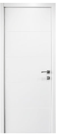 Nova Graffiti Soft White Laminated Modern Pre-Hung Door - Doors and Beyond