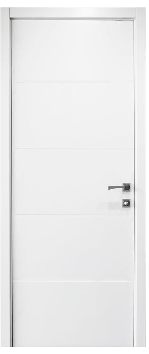 Nova Graffiti Soft White Laminated Modern Pre-Hung Door - Doors and Beyond