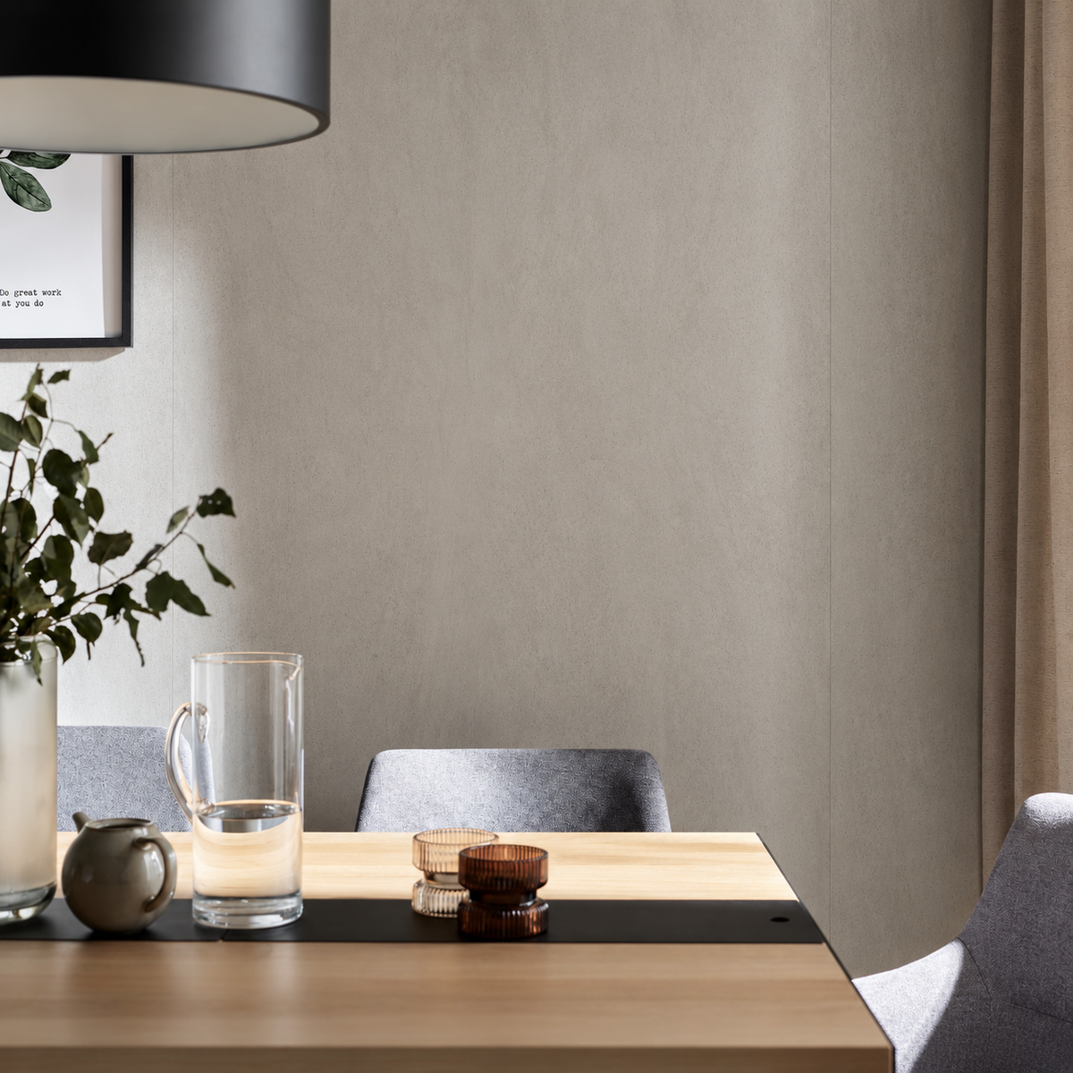 VOX Wall SPC Mineral light grey embossed matt 21 5/8" x 43 5/16" - Doors and Beyond