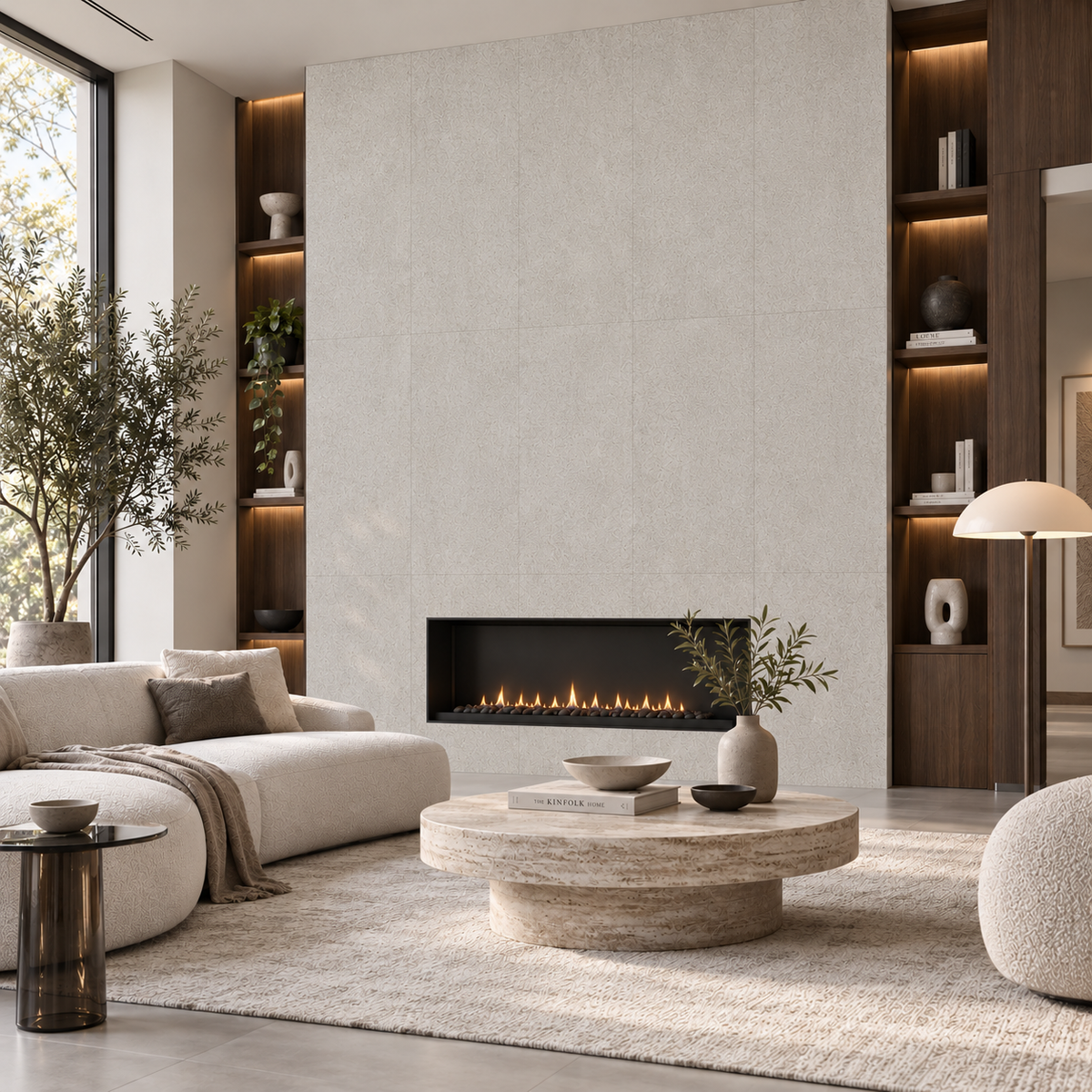 VOX Wall SPC Mineral light grey embossed matt 21 5/8" x 43 5/16" - Doors and Beyond