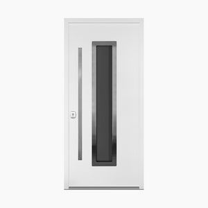 Nova Inox S1 Modern Exterior Single Door 36x80 - White - Doors and Beyond