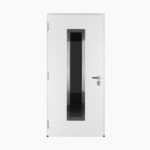 Nova Inox S1 Modern Exterior Single Door 36x80 - White - Doors and Beyond