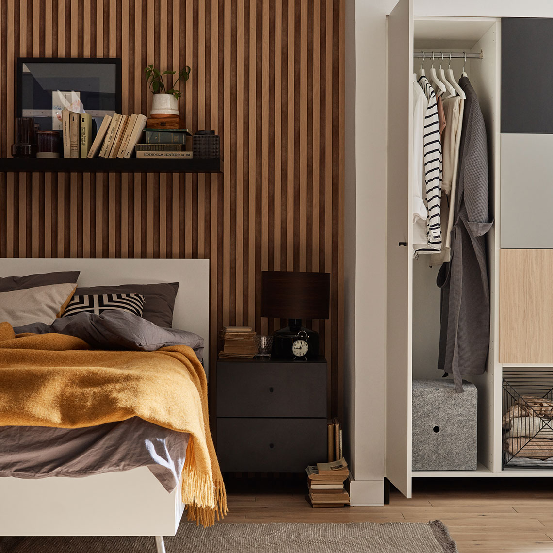 VOX Linerio L-Line Natural Slat Panel 104 5/16" x 4 13/16" x 13/16" - Doors and Beyond