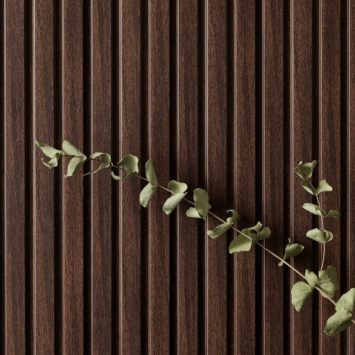 VOX Linerio M-Line Chocolate Slat Panel 104 5/16" 4 13/16" x 3/8" - Doors and Beyond