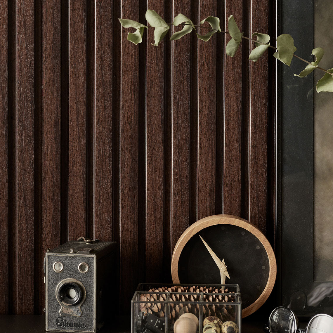 VOX Linerio M-Line Chocolate Slat Panel 104 5/16" 4 13/16" x 3/8" - Doors and Beyond