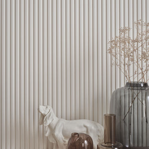VOX Linerio S-Line White Slat Panel 104 5/16" x 4 13/16" x 3/8" - Doors and Beyond