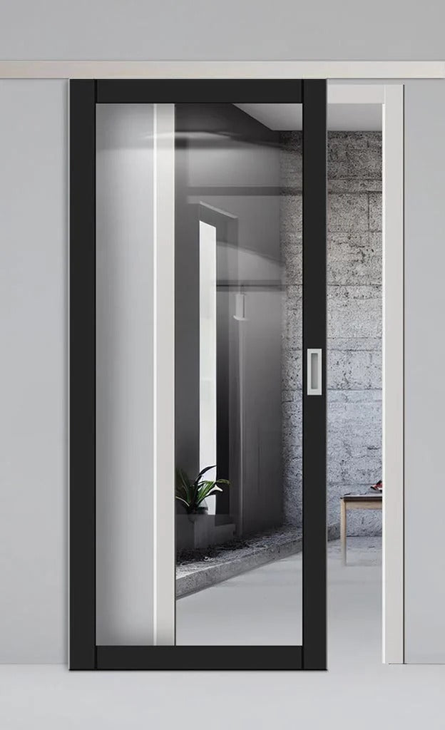Mirrored Glass Doors