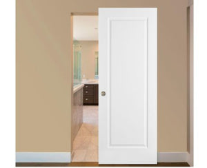 Nova 1 Panel Soft White Laminated Modern Magic Door - Doors and Beyond