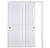 Nova 2 Panel Arch Soft White Laminated Modern Bypass Door