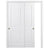 Nova 2 Panel Soft White Laminated Modern Bypass Door