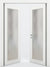 Nova 1-Lite Braga Bianco Matrix CPL Modern Double Pre-Hung Door