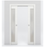 Nova 1-Lite Braga Bianco Matrix Laminated Modern Double Pocket Door - Doors and Beyond