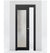 Nova 1-Lite Braga Blu Matrix Laminated Modern Pocket Door - Doors and Beyond