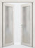 Nova 1-Lite Braga Crema Matrix CPL  Modern Double Pre-Hung Door