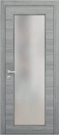Nova 1-Lite Braga Olmo Matrix CPL Modern Single Pre-hung Door - Doors and Beyond