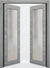 Nova 1-Lite Braga Olmo Matrix CPL  Modern Double Pre-Hung Door