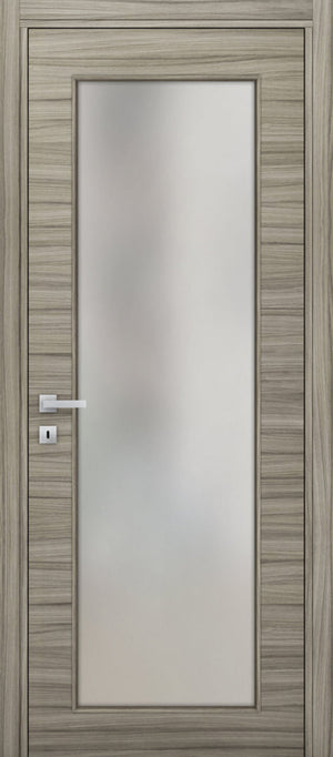 Nova 1-Lite Braga Palissandro  Matrix CPL Modern Single Pre-hung Door - Doors and Beyond