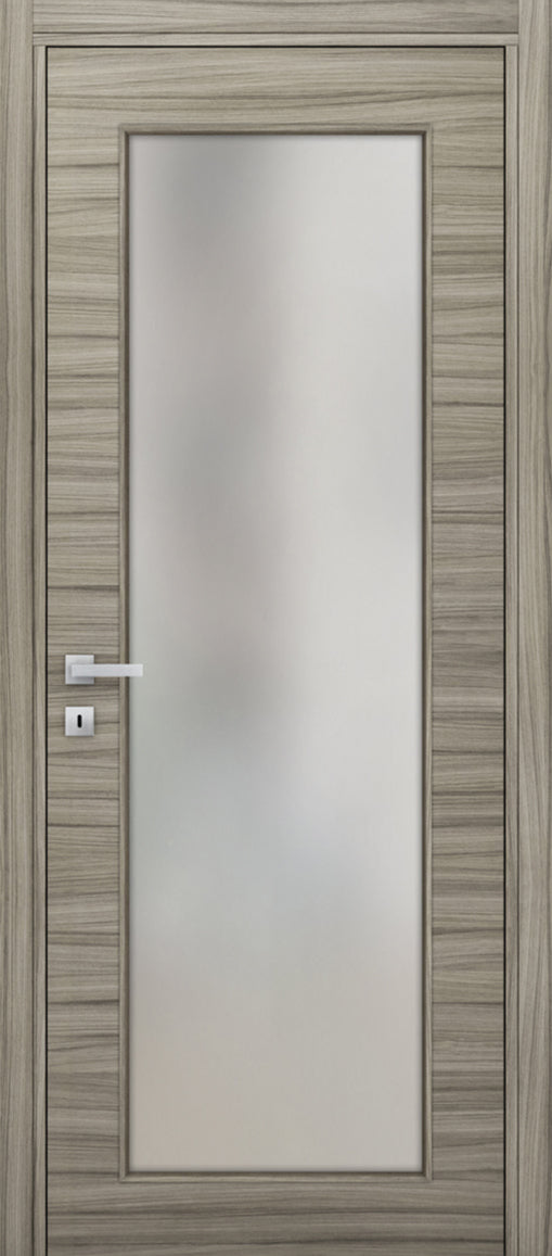 Nova 1-Lite Braga Palissandro  Matrix CPL Modern Single Pre-hung Door - Doors and Beyond
