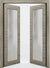 Nova 1-Lite Braga Palissandro  Matrix CPL  Modern Double Pre-Hung Door