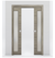 Nova 1-Lite Braga Palissandro Matrix Laminated Modern Double Pocket Door - Doors and Beyond