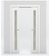Nova 1-Lite V Braga Bianco Matrix Laminated Modern Double Pocket Door - Doors and Beyond