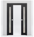 Nova 1-Lite V Braga Blu Matrix Laminated Modern Double Pocket Door - Doors and Beyond