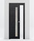 Nova 1-Lite V Braga Blu Matrix Laminated Modern Pocket Door - Doors and Beyond