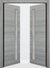Nova 1-Lite V Braga Olmo Matrix CPL  Modern Double Pre-Hung Door