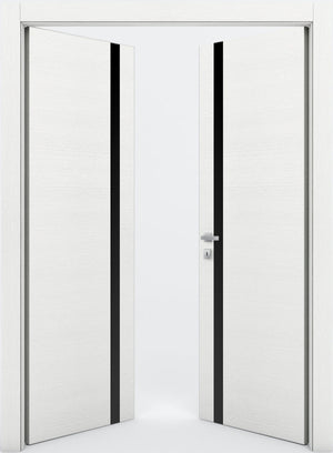 Nova 1G Braga Bianco Matrix CPL Modern Double Pre-Hung Door - Doors and Beyond