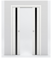 Nova 1G Braga Bianco Matrix Laminated Modern Double Pocket Door - Doors and Beyond