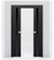 Nova 1G Braga Blu Matrix Laminated Modern Double Pocket Door - Doors and Beyond