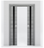 Nova 1G Braga Olmo Matrix Laminated Modern Double Pocket Door - Doors and Beyond