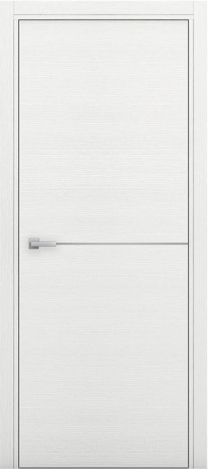 Nova 1H Braga Bianco Matrix CPL Modern Single Pre-hung Door - Doors and Beyond