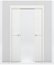 Nova 1H Braga Bianco Matrix Laminated Modern Double Pocket Door - Doors and Beyond
