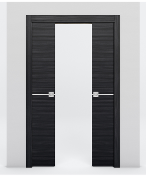 Nova 1H Braga Blu Matrix Laminated Modern Double Pocket Door - Doors and Beyond