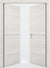 Nova 1H Braga Crema Matrix CPL  Modern Double Pre-Hung Door