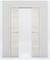 Nova 1H Braga Crema Matrix Laminated Modern Double Pocket Door - Doors and Beyond