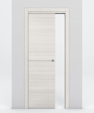 Nova 1H Braga Crema Matrix Laminated Modern Pocket Door - Doors and Beyond