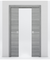 Nova 1H Braga Olmo Matrix Laminated Modern Double Pocket Door - Doors and Beyond