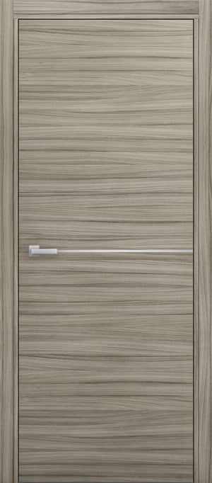 Nova 1H Braga Palissandro  Matrix CPL Modern Single Pre-hung Door - Doors and Beyond