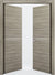 Nova 1H Braga Palissandro  Matrix CPL  Modern Double Pre-Hung Door