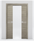 Nova 1H Braga Palissandro Matrix Laminated Modern Double Pocket Door - Doors and Beyond