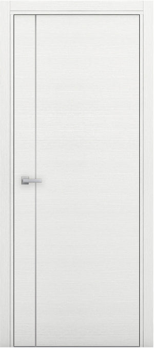 Nova 1V Braga Bianco Matrix CPL Modern Single Pre-hung Door - Doors and Beyond