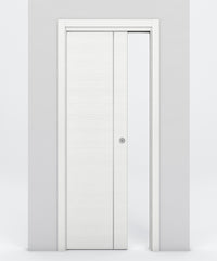 Nova 1V Braga Bianco Matrix Laminated Modern Pocket Door - Doors and Beyond