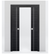 Nova 1V Braga Blu Matrix Laminated Modern Double Pocket Door - Doors and Beyond