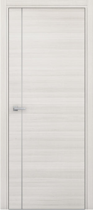 Nova 1V Braga Crema Matrix CPL Modern Single Pre-hung Door - Doors and Beyond