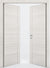 Nova 1V Braga Crema Matrix CPL  Modern Double Pre-Hung Door