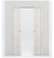 Nova 1V Braga Crema Matrix Laminated Modern Double Pocket Door - Doors and Beyond