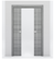 Nova 1V Braga Olmo Matrix Laminated Modern Double Pocket Door - Doors and Beyond
