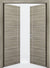 Nova 1V Braga Palissandro  Matrix CPL  Modern Double Pre-Hung Door